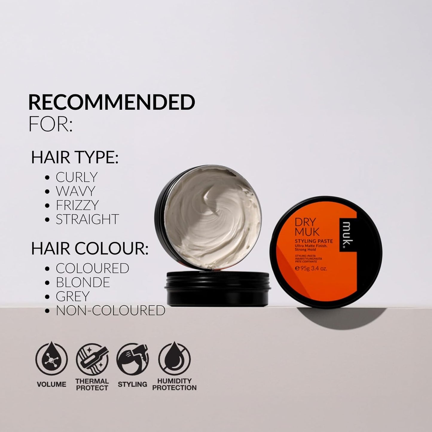 Dry Muk Styling Paste Δυνατό Κράτημα Εξαιρετικά Ματ Φινίρισμα