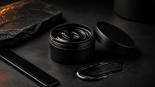 Hair pomade styling product for men in Cyprus with high shine finish