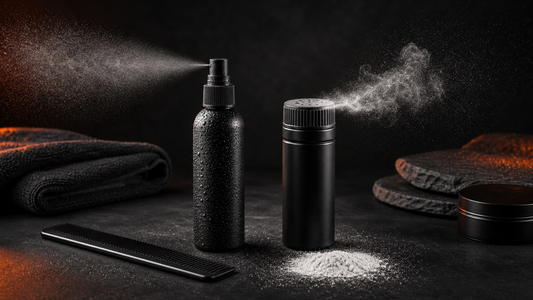 Sea salt spray and styling powder for men's hair volume in Cyprus