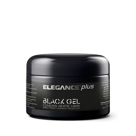 Гель для волос Elegance Plus Black закрашивает седину, 100 мл