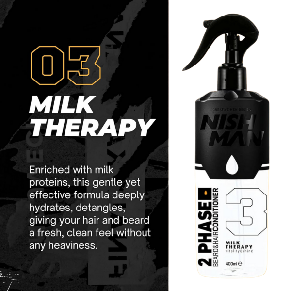 Milk therapy spray conditioner packaging