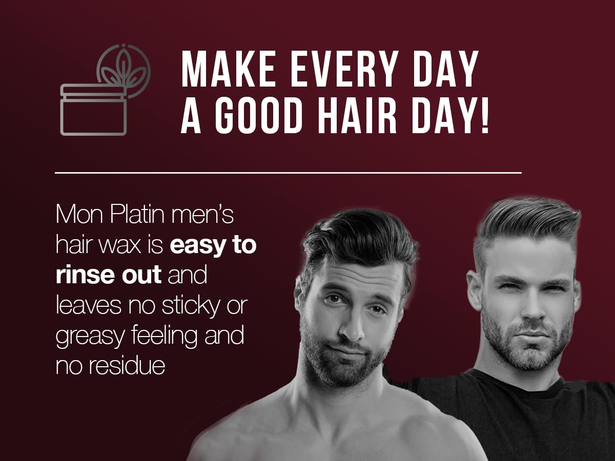 Mon Platin hair wax styling result smooth shine