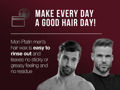 Mon Platin hair wax styling result smooth shine