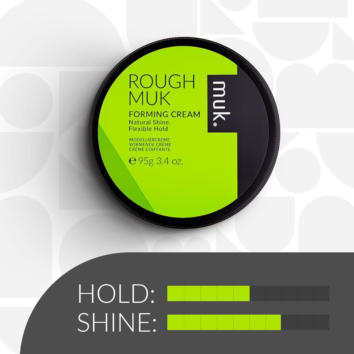 Rough Muk container packaging close up