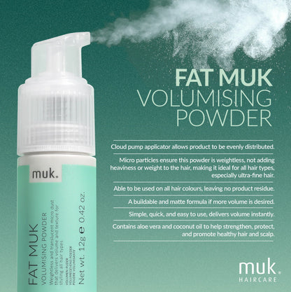 Fat Muk Hair Styling Powder Ματ Όγκος 12g