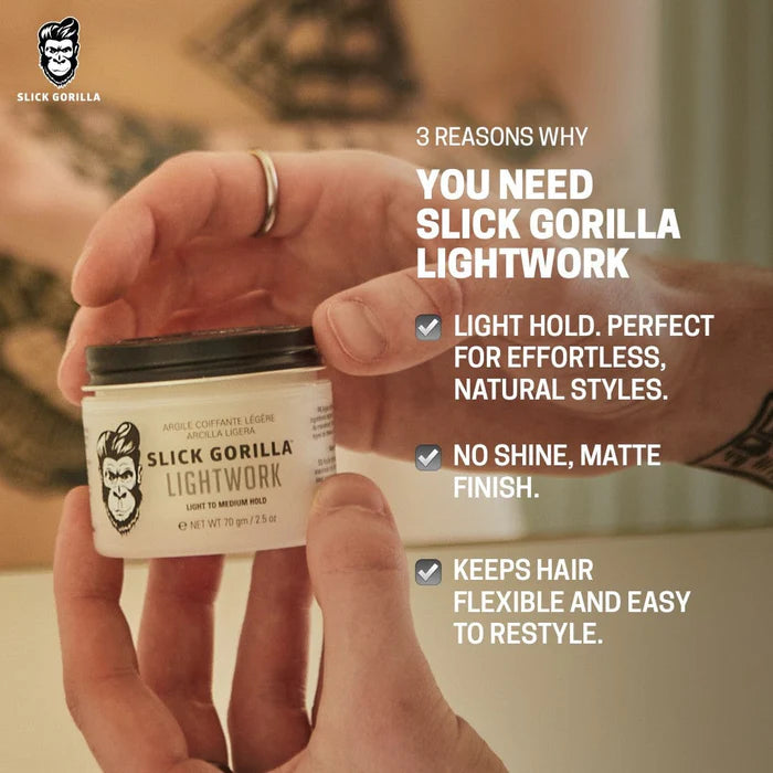 Slick Gorilla Lightwork Hair Clay Matte Finish 70g